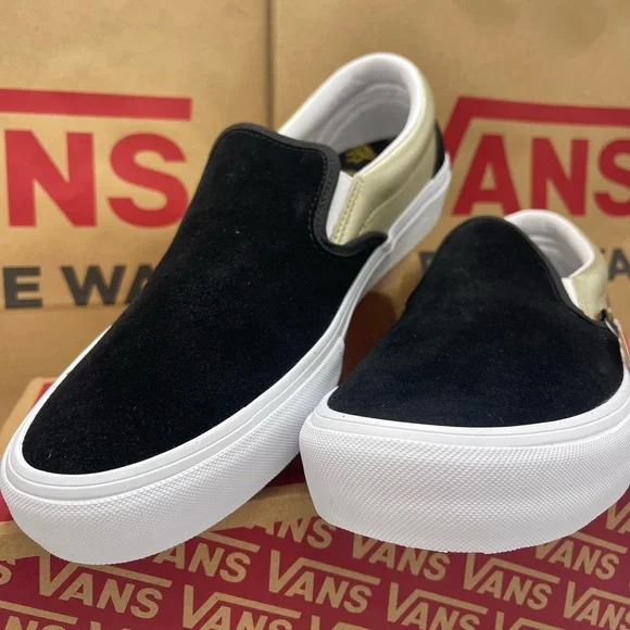 Vans Men’s Slip-On Pro(Shake Junt) Black/Gold Sneakers VN0A347V13L